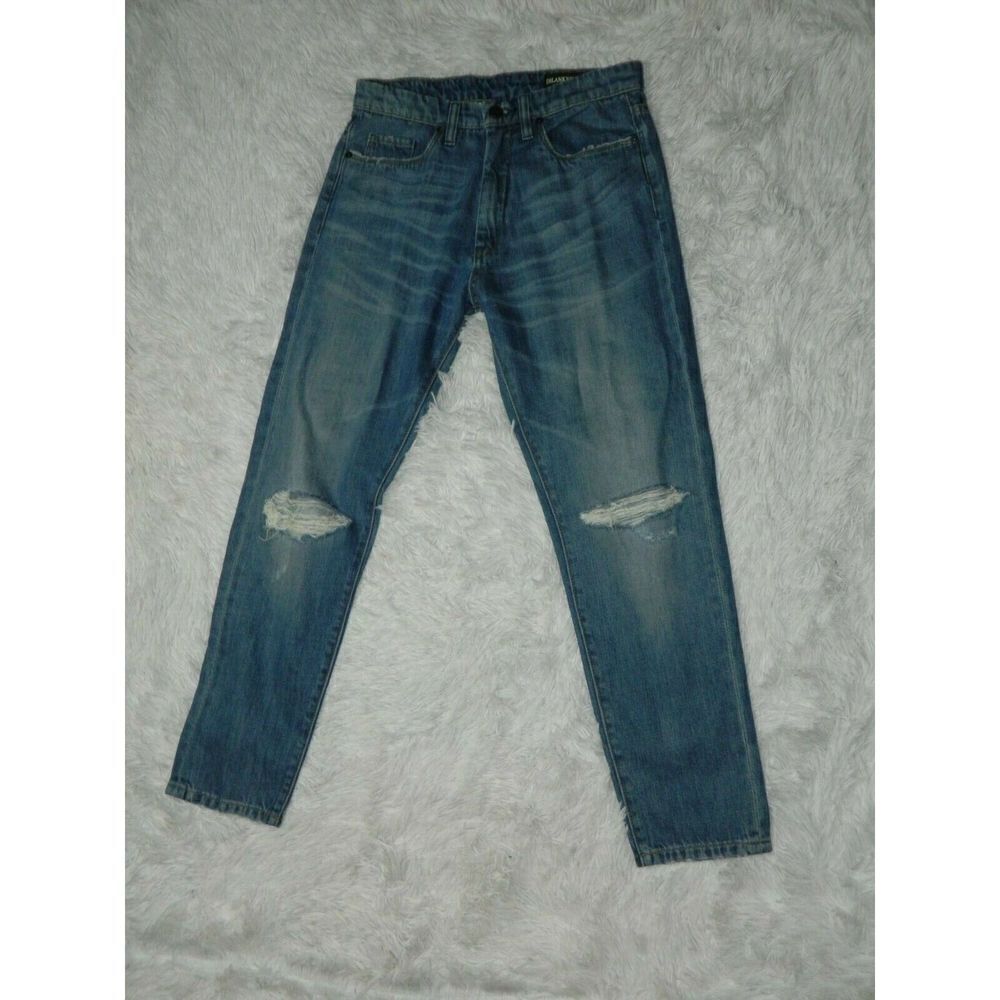BLANK NYC JEANS Size 27 Dark Wash Distressed High Waisted Skinny New